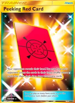 Peeking Red Card